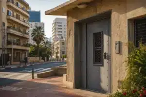 תיקון קודן לרכב בלוד, רחוב מגורים ודלת ביטחון