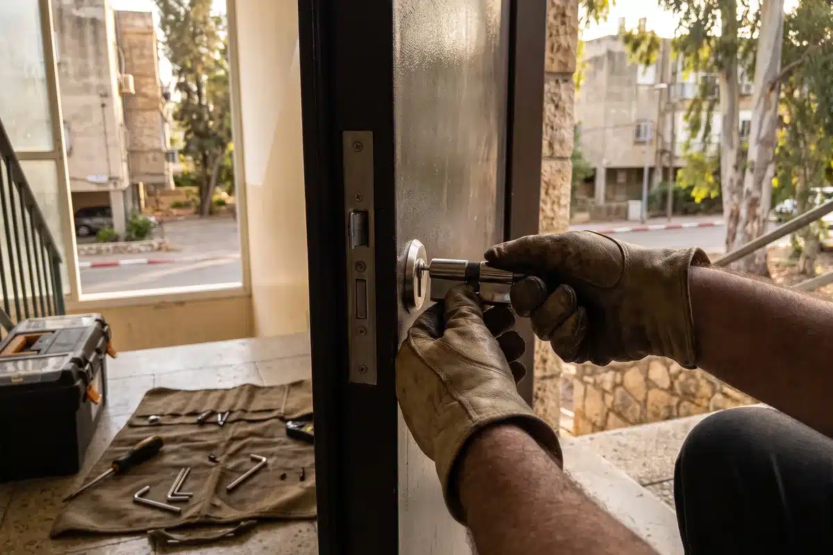 פריצת דלתות בחדרה, התקנת צילינדר חדש בדלת פלדה