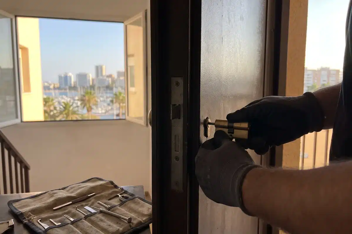 פריצת דלתות בהרצליה, התקנת צילינדר חדש בדלת פלדה