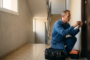 מנעולן רב בריח בלוד - פתיחת דלת פלדה נעולה בחדר מדרגות